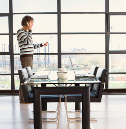 Professional working in a modern office